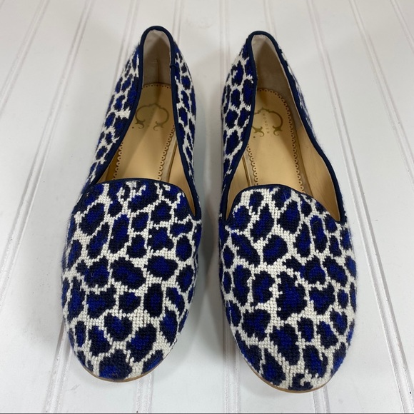C.Wonder Blue/Black Animal Print flats - Picture 2 of 9